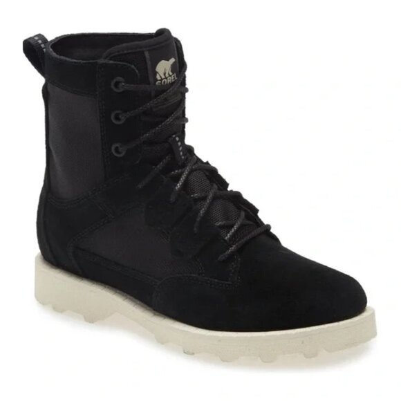 Sorel Black Chalk Caribou OTM Waterproof Bootie Size 9.5 - Picture 1 of 13
